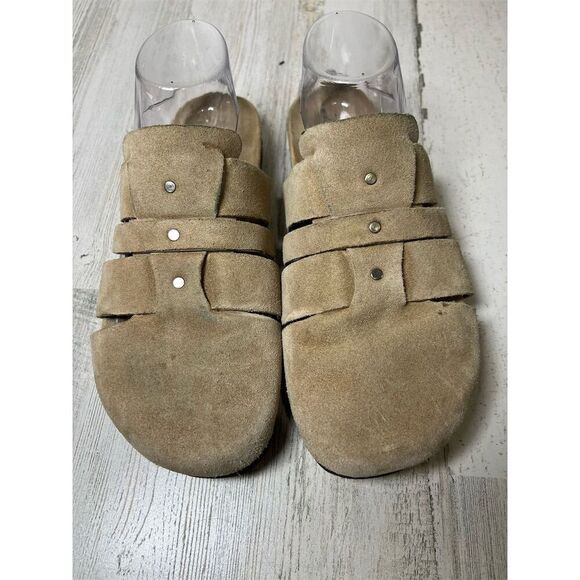 Free People Women's Slip-On Mules Brown Suede Size 8.5 Casual Shoes - Picture 5 of 8